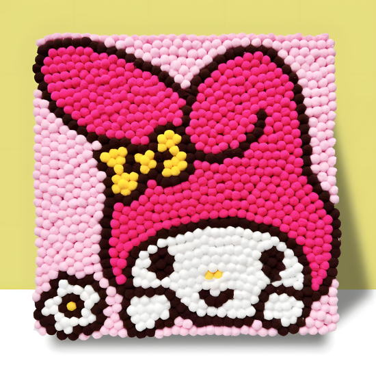 Pompom Ball Mosaic Art